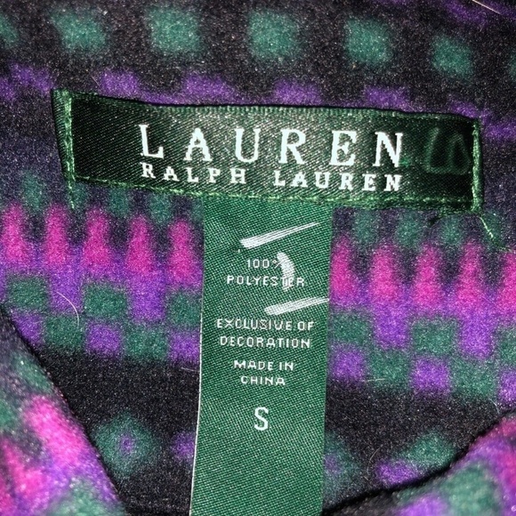 LAUREN Ralph Lauren Fleece  Printed Sleepshirt - Picture 6 of 6